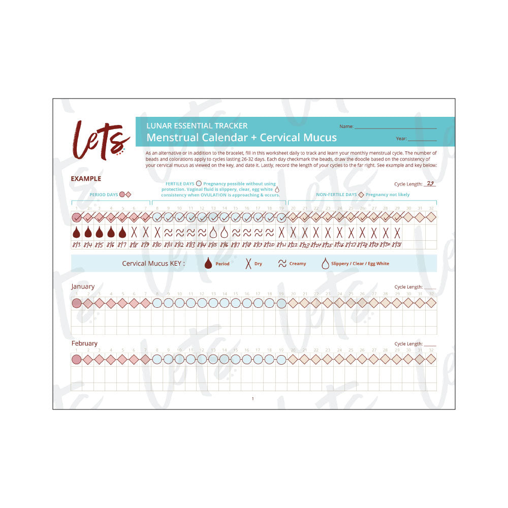 Advanced Lunar Essential Tracker Menstrual Calendar