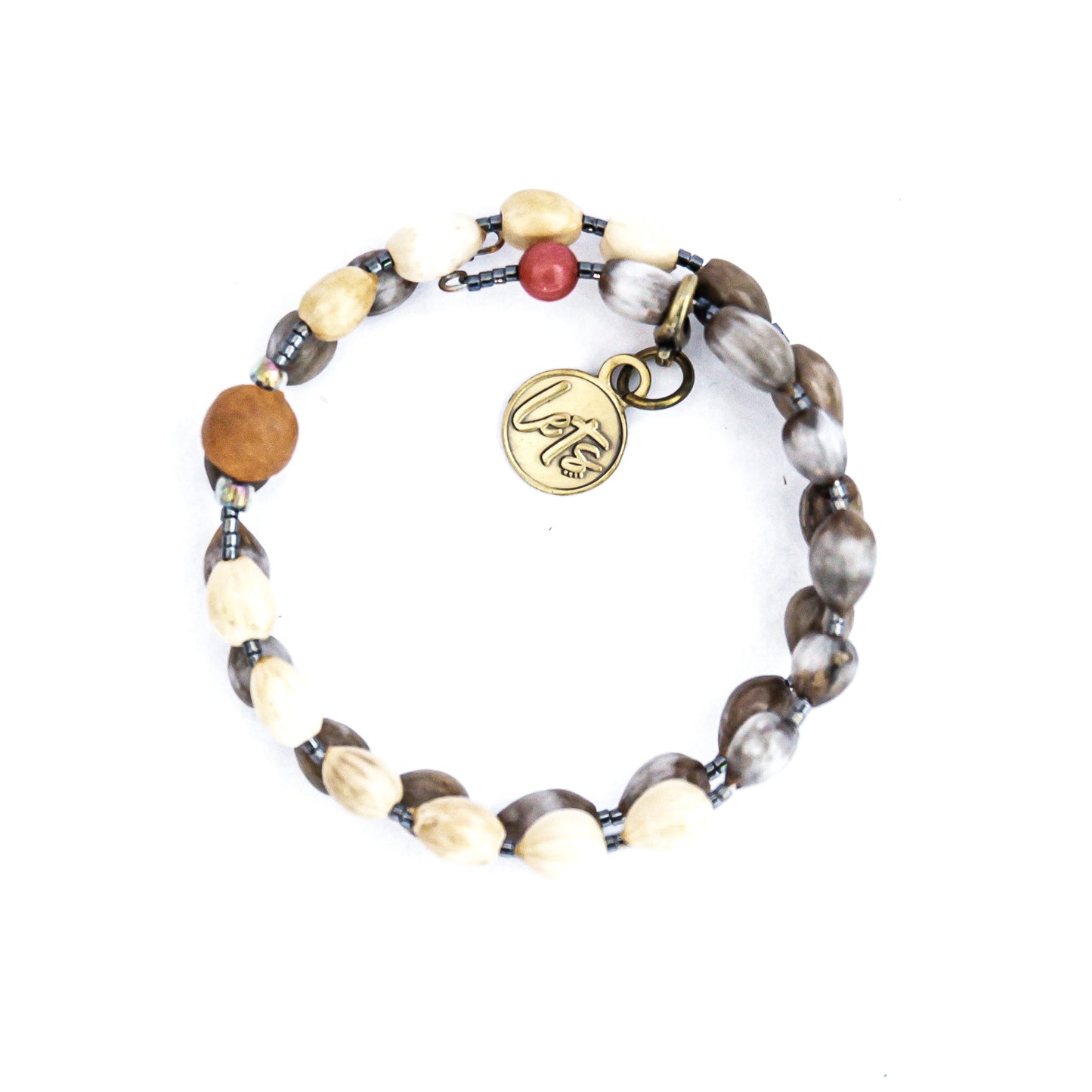 Majok Wire Wrap Bracelet in Tans