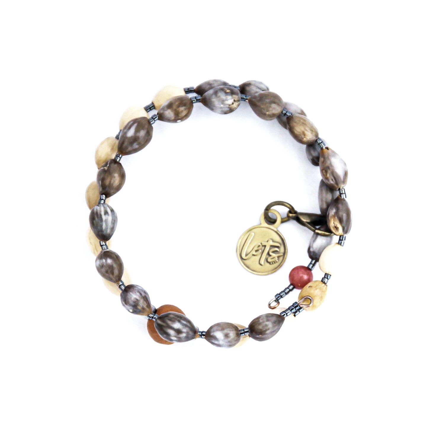 Majok Wire Wrap Bracelet in Tans