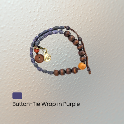 Button-Tie Wrap Bracelet