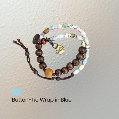 Button-Tie Wrap Bracelet