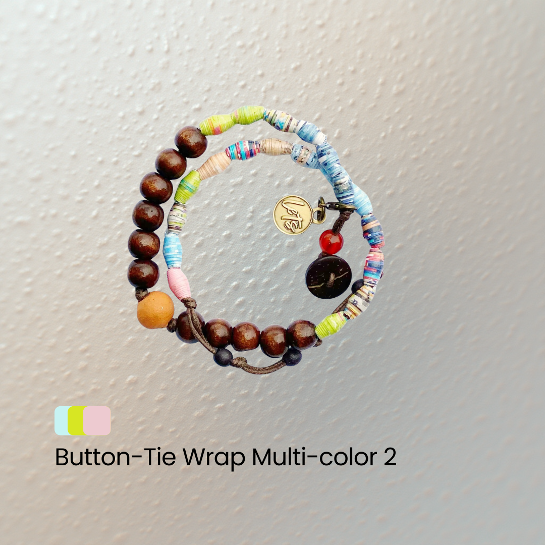 Button-Tie Wrap Bracelet