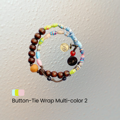 Button-Tie Wrap Bracelet