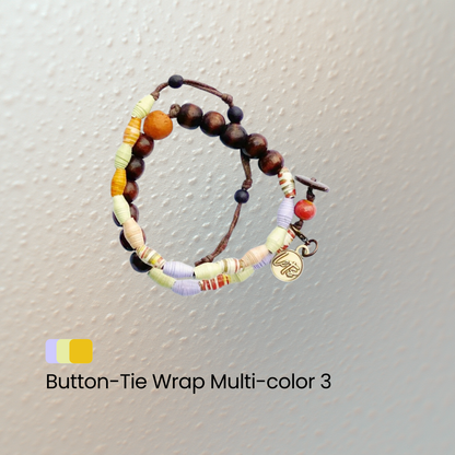 Button-Tie Wrap Bracelet