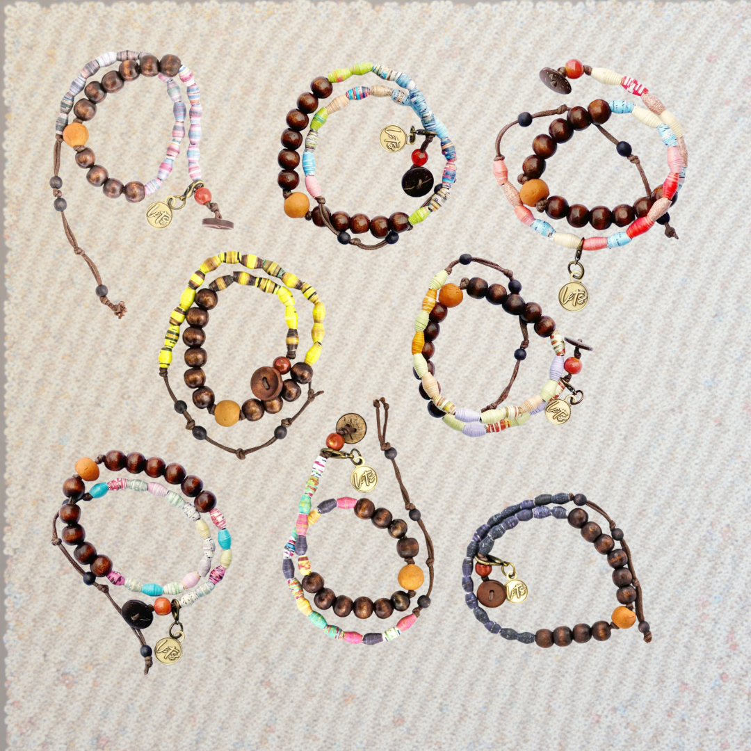 Button-Tie Wrap Bracelet