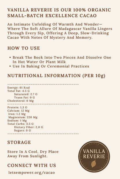 Vanilla Reverie – Mystic Valley Cacao