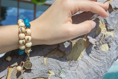 Acai Bracelet - Blue and Cream