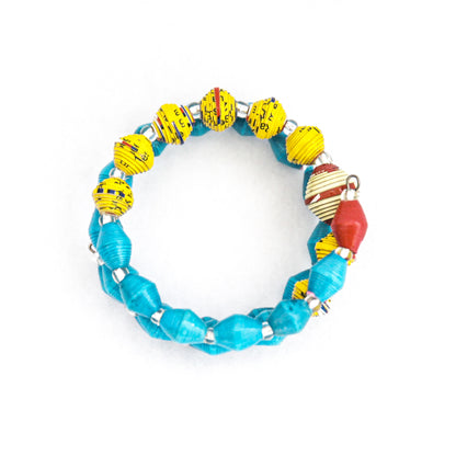 Classic Memory Style Bracelet in Blues