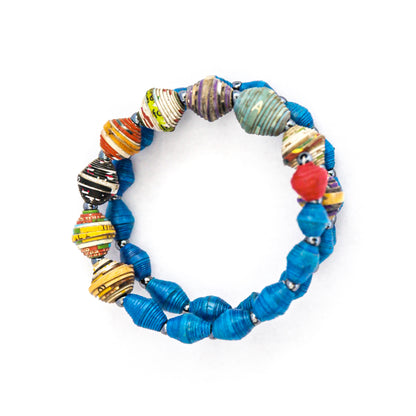 Classic Memory Style Bracelet in Blues