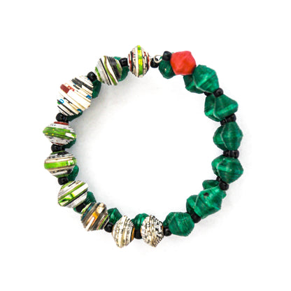 Classic Memory Style Bracelet in Greens