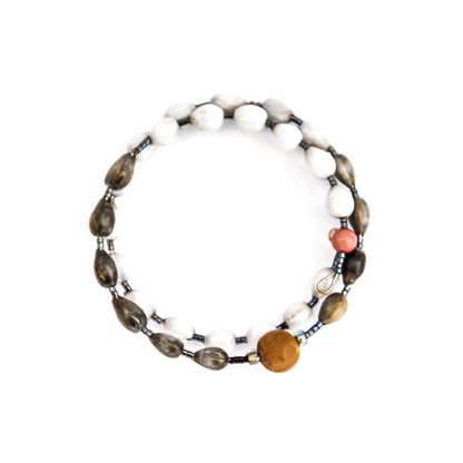 Majok Wire Wrap Bracelet in Greys