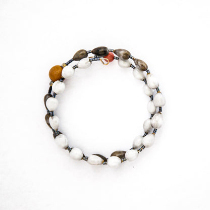 Majok Wire Wrap Bracelet in Greys