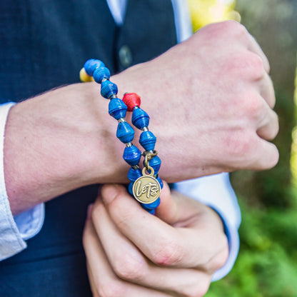 Classic Memory Style Bracelet in Blues